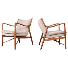 Pair of Teak NV-45 Lounge Chairs by Finn Juhl