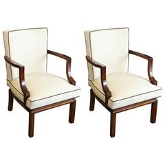 Pair of Art Deco Arm Chairs, circa 1940