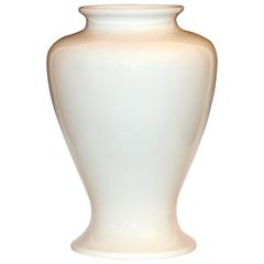 Large Trenton, NJ., Pottery Art Deco White Monochrome Vase