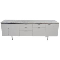 Stunning George Nelson Credenza with Calcutta Marble Top 