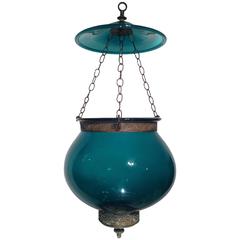 Early 19th Century Anglo-Indian Green Bell Jar Lantern