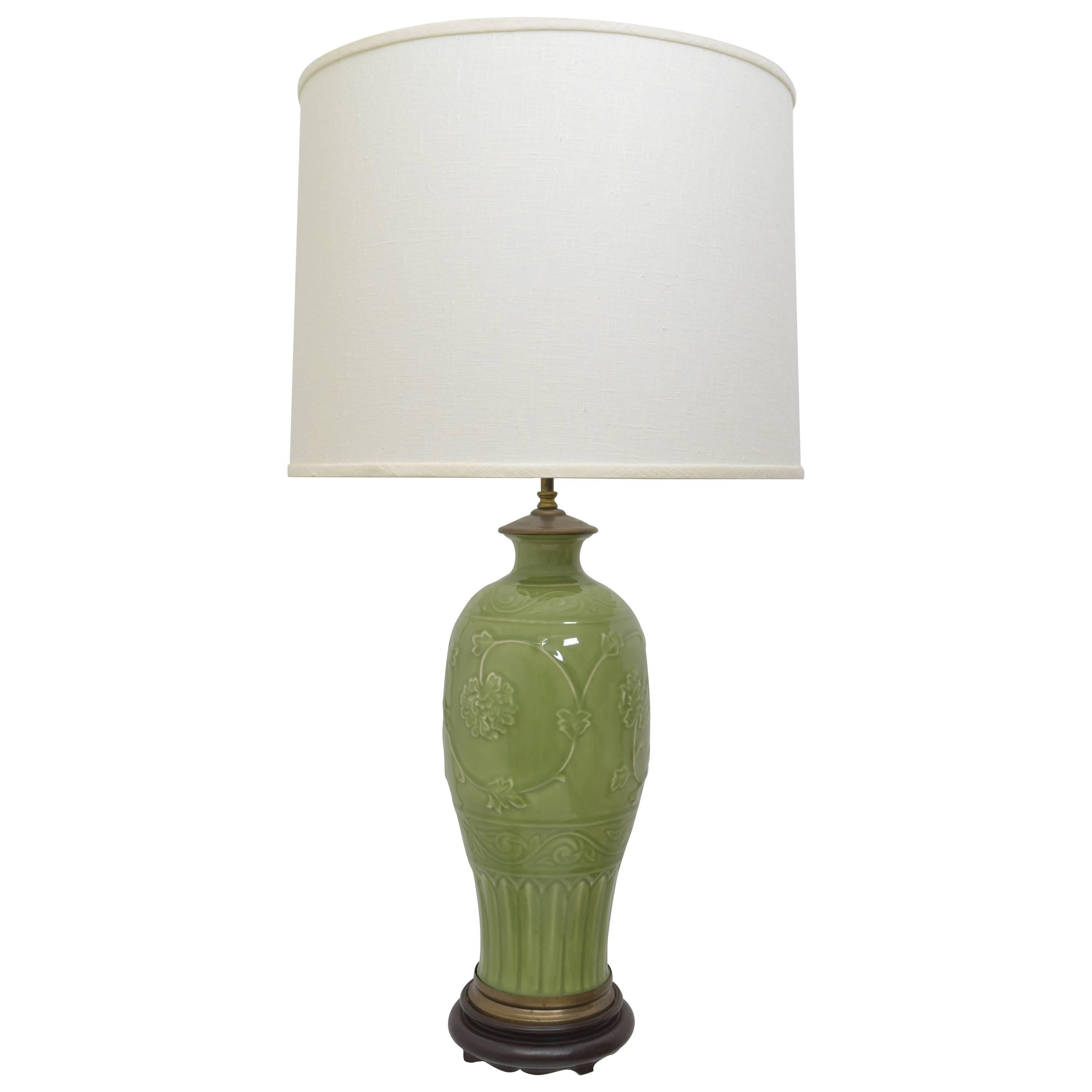 Warren Kessler Celadon Lamp For Sale