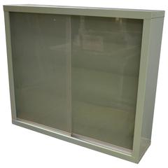 Retro Dental Wall Cabinet with Sliding Glass Doors
