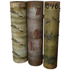 Antique Set of Three Wallpaper Printing Rollers