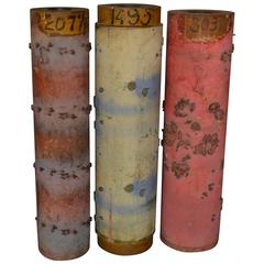 Antique Set of three Wallpaper Printing Rollers