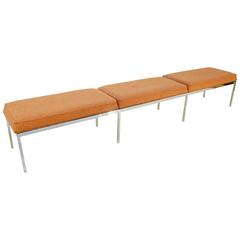 Massive Florence Knoll Chrome Bench