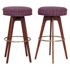 Adrian Pearsall Style Pair of Bar Stools