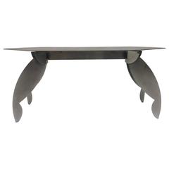 Sculptural Steel Console Table 1