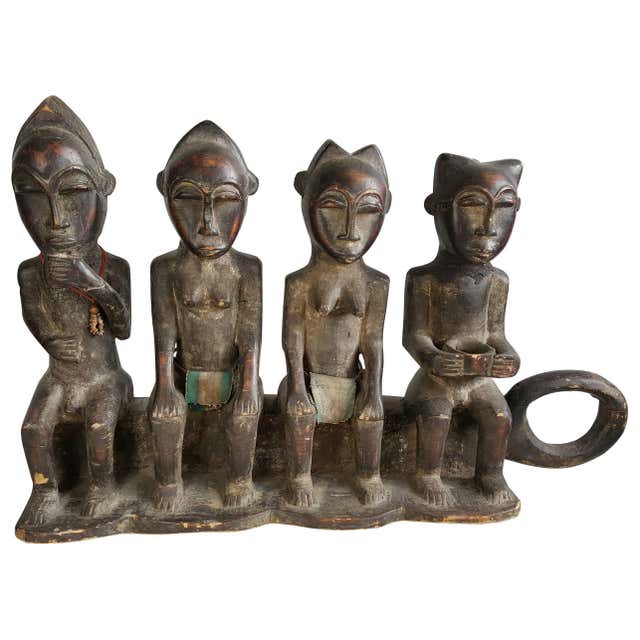 African Ritual Wooden Object Large Wood African Sculpture For Sale at 1stDibs