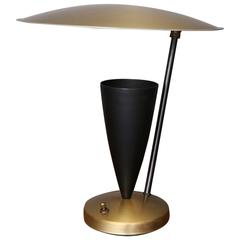 Brass Reflector Desk Lamp in the Style of Arredoluce
