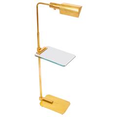 Brass and Cut Glass Floor Lamp by Casella 