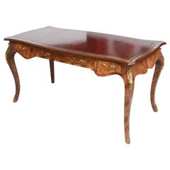 French Style Marquetry Bureau Plat