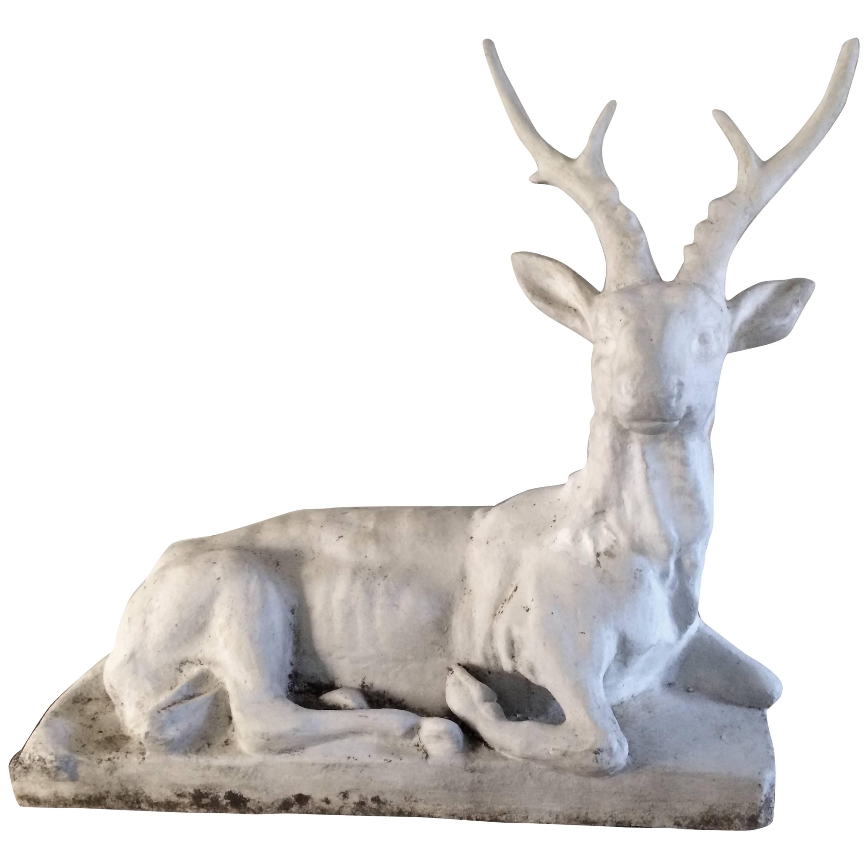 French Concrete Garden Deer