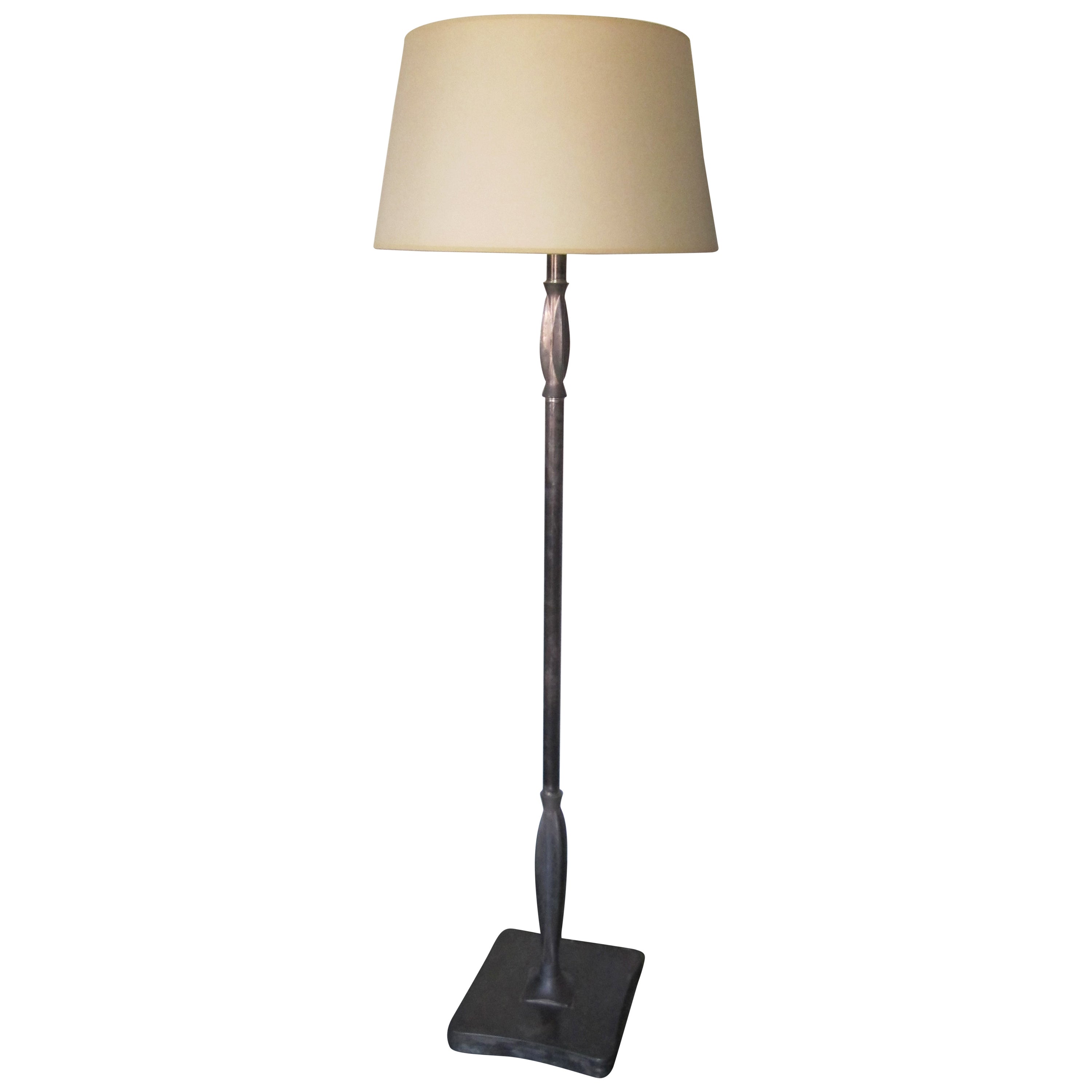 Oak Floor Lamp with Table by Brandt Ranch at 1stDibs