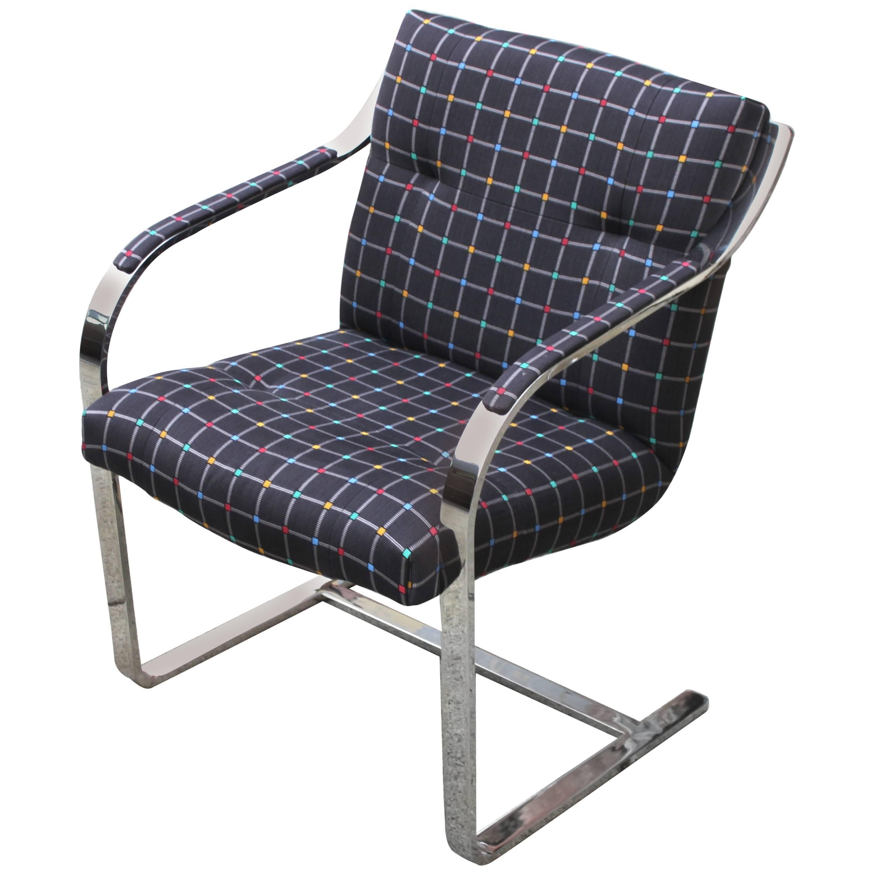 Polished Stainless Steel Brueton Chairs- 8 Available For Sale