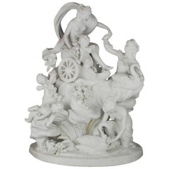 Parian Porcelain Bisque Sculpture Centrepiece Mythological Group Large