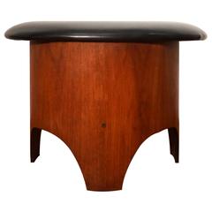 Henry P Glass Stool with Hidden Storage Compartment