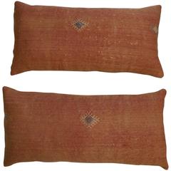 Pair of silk rug fregments pillows
