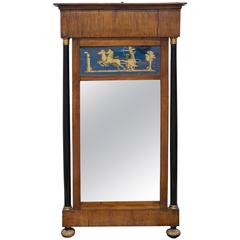 19th Century Classical Mirror with Reverse Painted Scene 10
