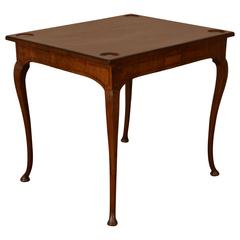 Italian, Emiliana, Walnut and Parquetry Inlaid Games Table, Mid-19th Century