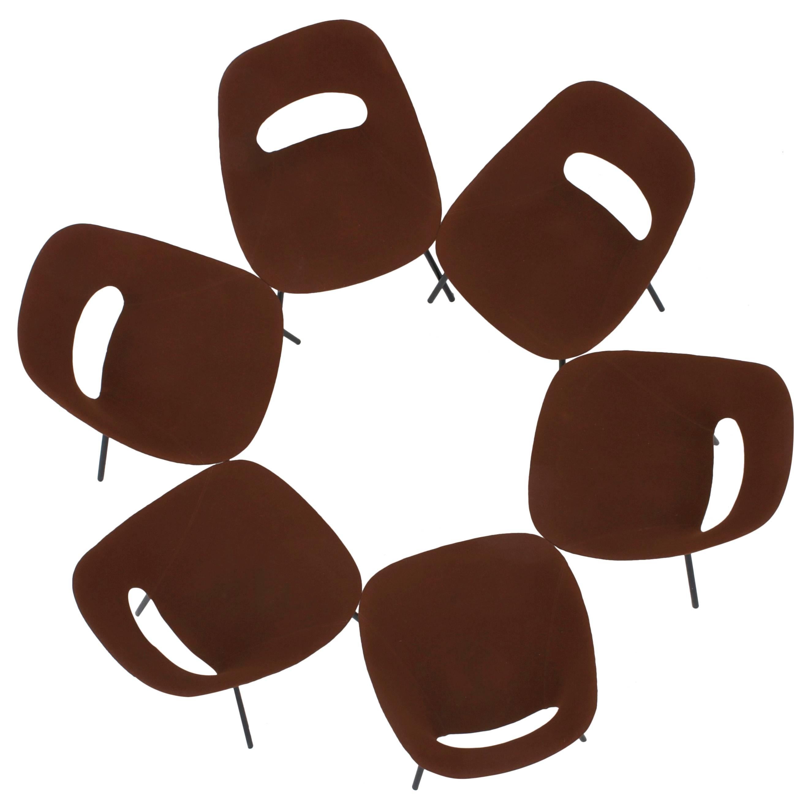 Set of Six Pierre Guariche and Steiner Tulip Dining Chairs