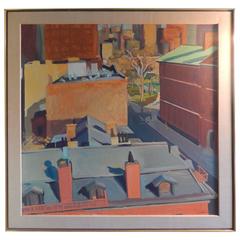 Modernist Oil on Canvas New York University