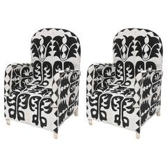 Pair of Beaded African Chairs