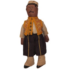Antique 19th Century Folky West Indian Soldier Rag Doll