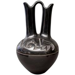Vintage Large Southwestern Pottery Wedding Vase by Margaret Tafoya