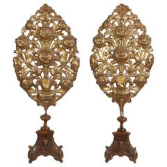 Pair of French Brass Plaques