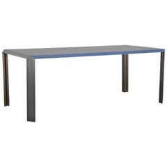Rare Brushed Stainless Steel and Laminate Desk by Bernard Marange for TFM