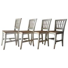 Antique Early 19th Century Painted Swedish Country Chairs