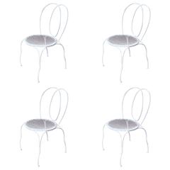 Set of Four 20th Century French Garden Chairs