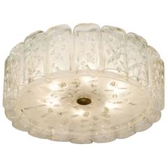 Doria Organic Glass Flush Mount Chandelier