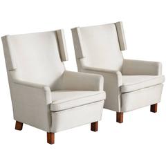 Pair of Wingback Armchairs
