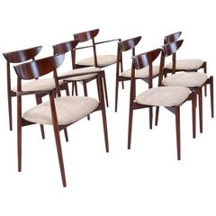 Set of Eight Rosewood Harry Ostergaard Dining Chairs in Near Mint Condition