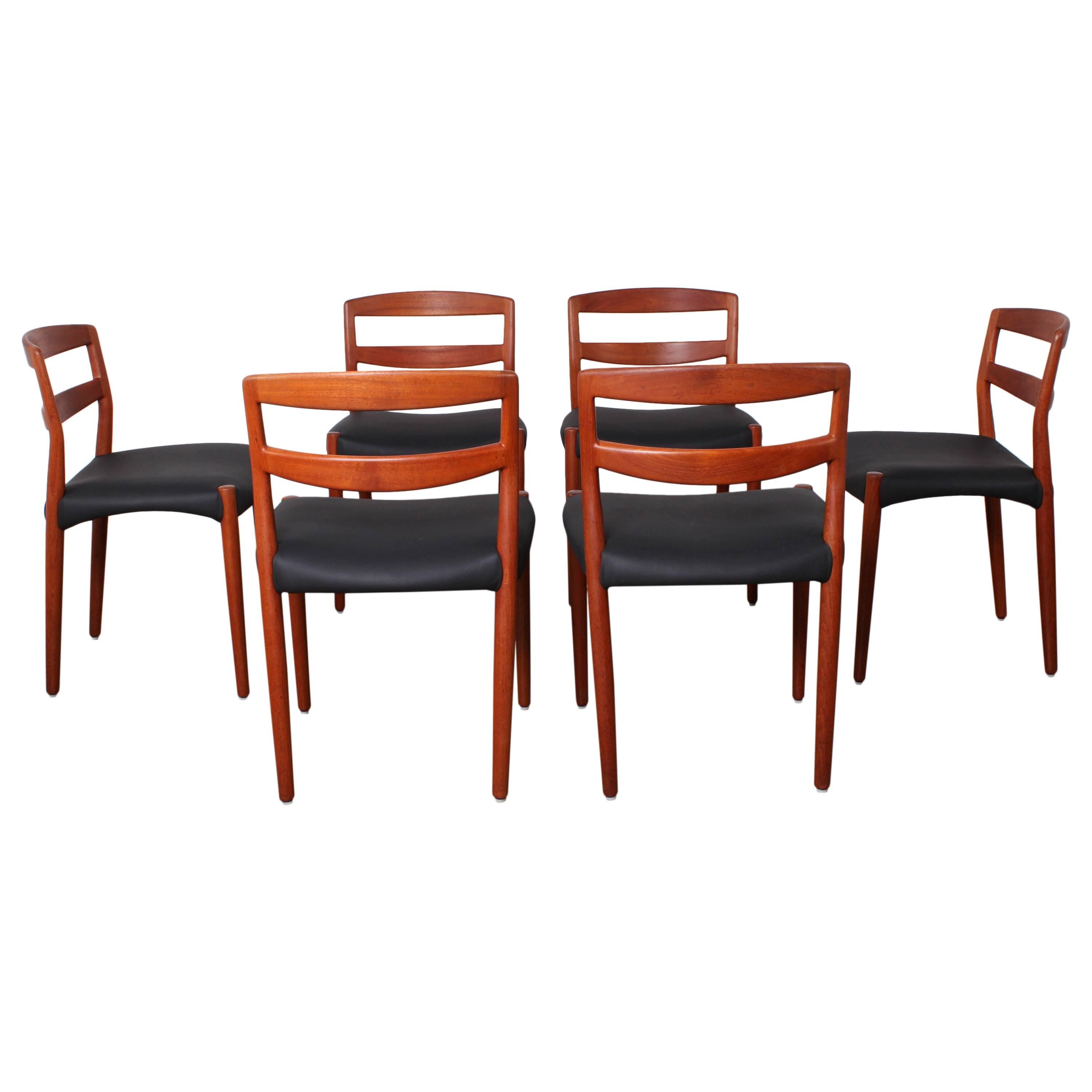 Six Dining Chairs by Ejner Larsen and Aksel Bender Madsen 
