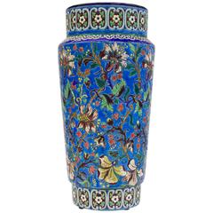 Longwy Pottery Vase, Signed