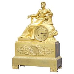 French Charles X Period Ormolu Bronze Clock 4