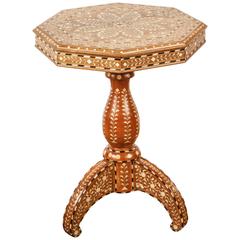 Inlaid Indian Side Table