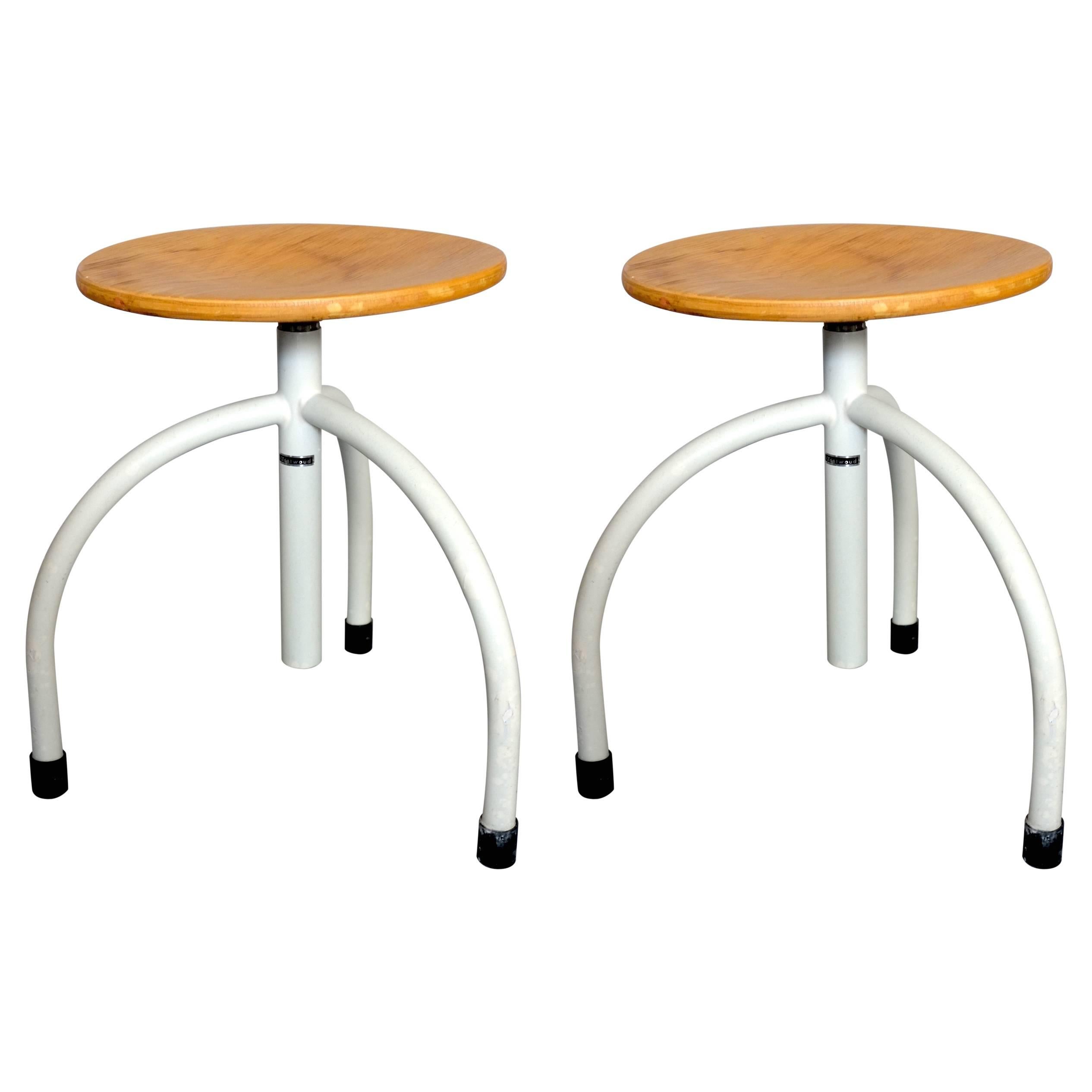 Pair of Work Stools by Cor Alons For Sale