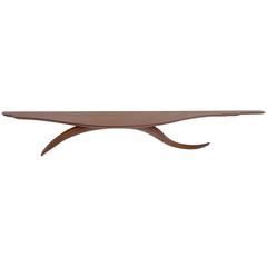 Floating Solid Walnut Console by Ray Leach