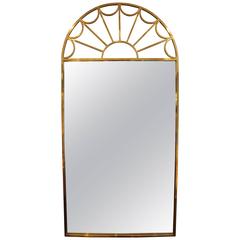 Mastercraft Tubular Brass Palladian Wall Mirror