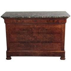 Louis Philippe Chest or Commode with Marble Top