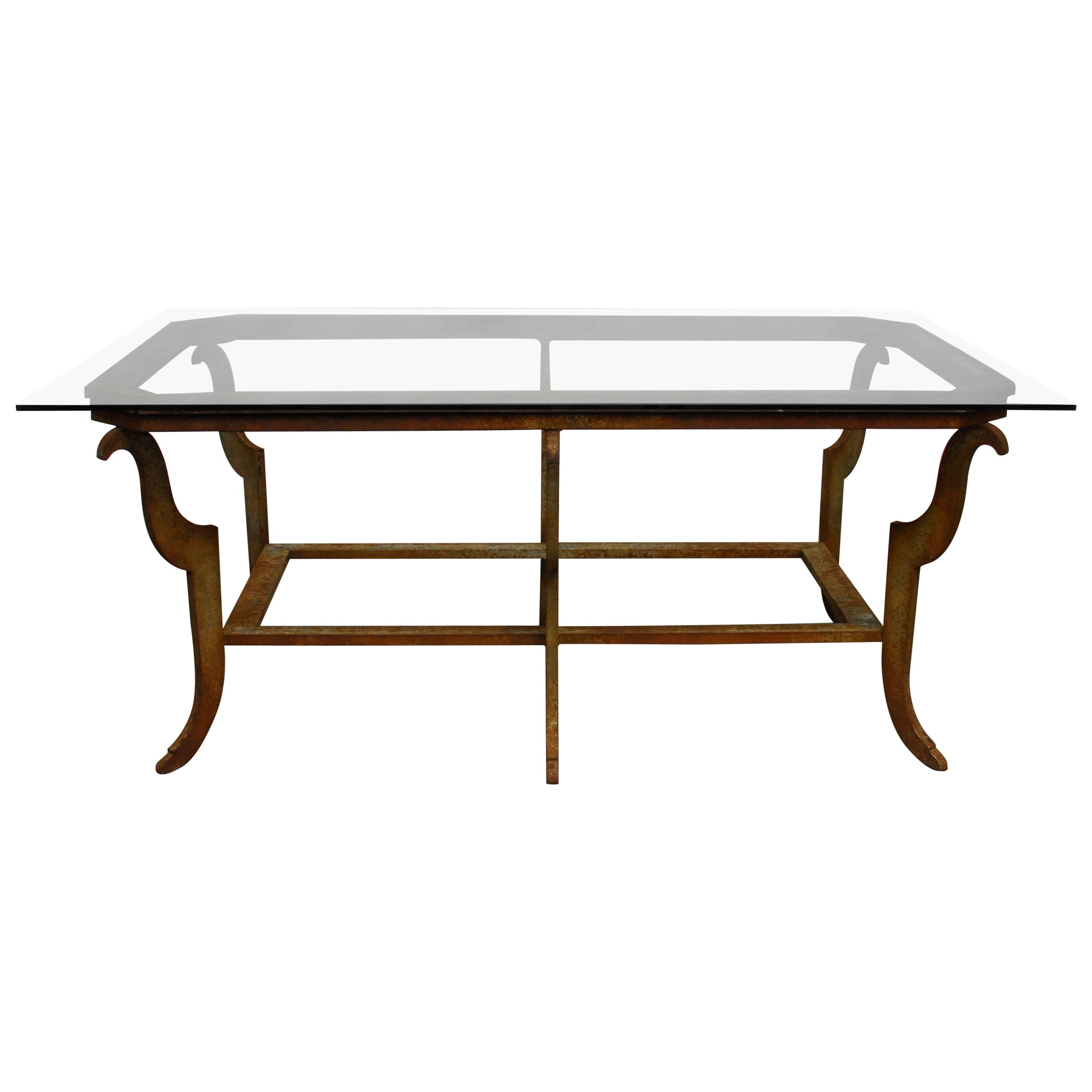 Sculpted Steel Patinated Coffee Table