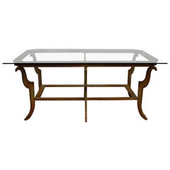 Vintage Sculpted Steel Patinated Coffee Table