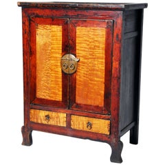 Chinese Red Lacquer Cabinet