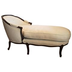 Louis XVI Style Upholstered Chaise Lounge
