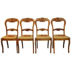 Vintage Victorian Walnut Dining Chairs