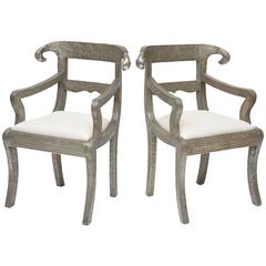 Pair of Anglo-Indian Dowry Chairs